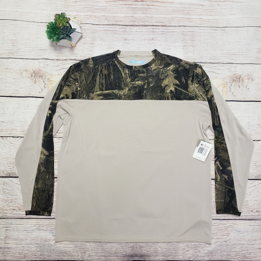 NEW!!! Men's Columbia camo long sleeve shirt Sz.L